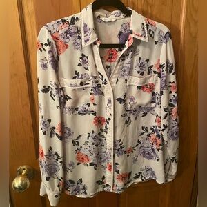 Floral button down shirt